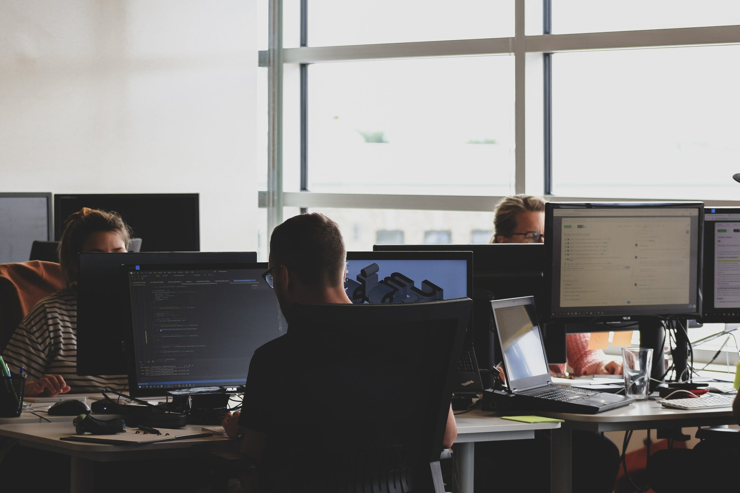 Person working on laptop in comfortable environment